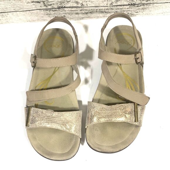 Abeo Bliss Post Metallic Leather Walking Comfort Sandals Size 9 Women’s - Picture 6 of 15